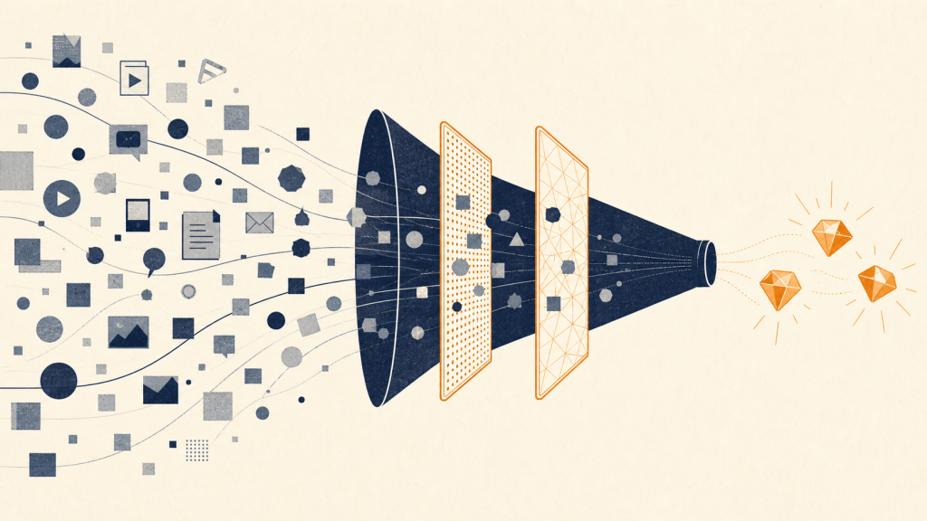 Ilustração editorial sobre campanhas e qualidade de demanda B2B
