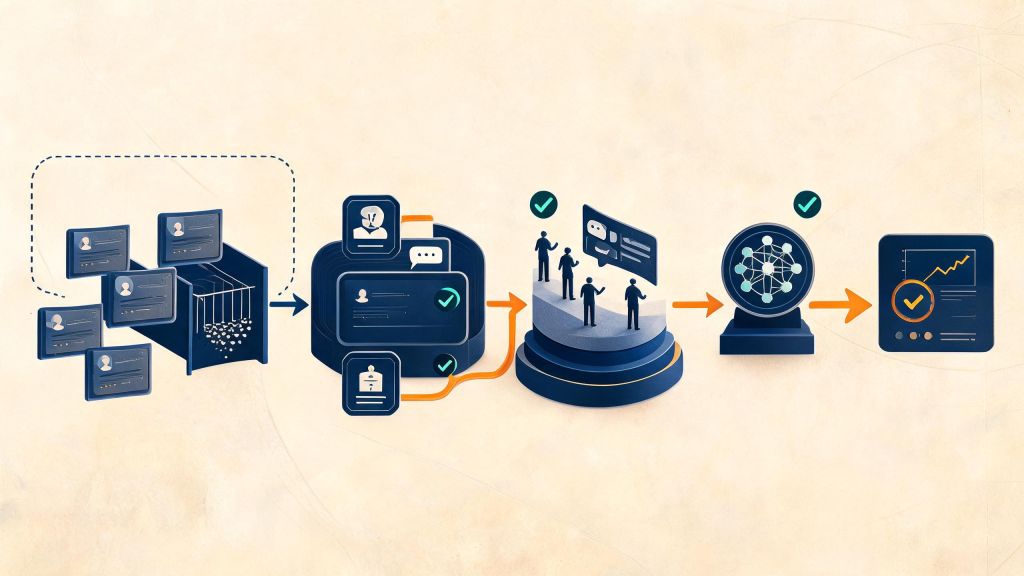 Registros passam por limpeza, organização no CRM, adoção da equipe e recomendação de próxima ação por IA