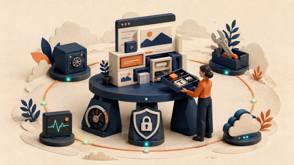 Plataforma WordPress é sustentada por performance, segurança e autonomia editorial com backup e manutenção contínua