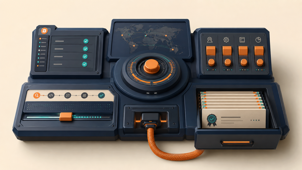Console modular de CMP reúne mapa de domínios, categorias de consentimento, varredura, integrações e evidências de governança