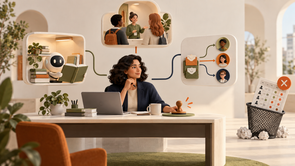 IA para recursos humanos apoia conhecimento, onboarding e triagem enquanto decisões sobre pessoas permanecem humanas